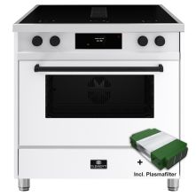 Elementi di Cucina IM9034-WT-IX-B inductie fornuis met afzuiging - wit