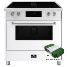 Elementi di Cucina IM9034-WT-IX-S inductie fornuis met afzuiging - wit