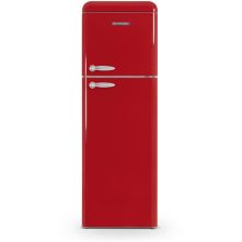 Schneider SCDD309VR retro jaren 50 koelkast - rood