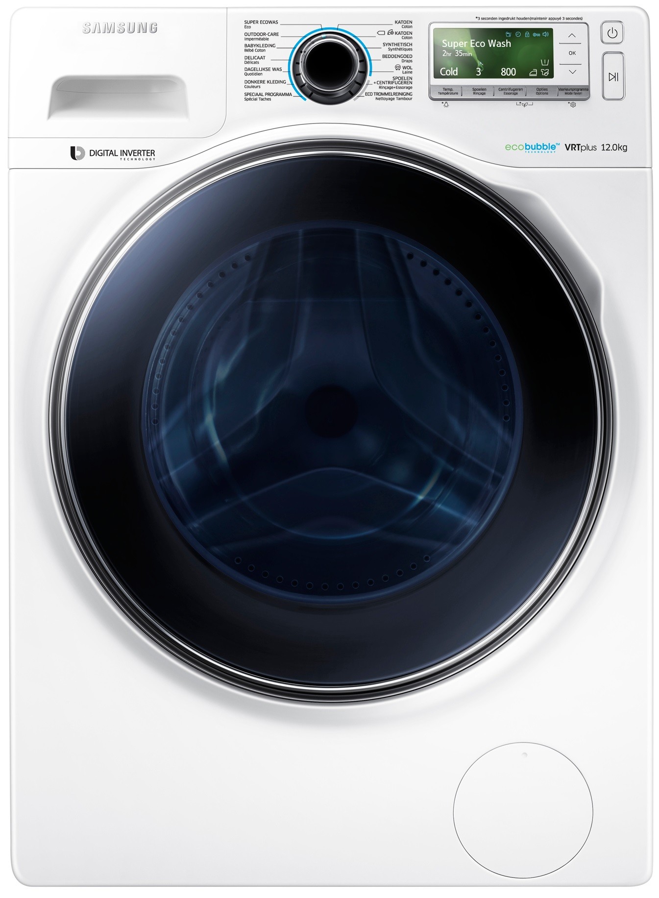 as Anemoon vis slank Samsung WW12H8400EW wasmachine, 12 kg. en 1400 toeren