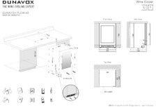 Maten (hoogte, breedte en diepte) van DUNAVOX wijnkoelkast onderbouw DAUF-45.125DC.TO