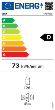 Energielabel ETNA koelkast inbouw KKD7088T