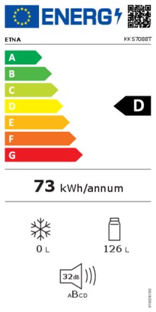 Energielabel ETNA koelkast inbouw KKS7088T