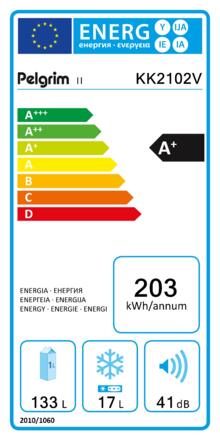 Energielabel PELGRIM koelkast inbouw KK2102V