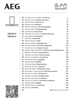 Gebruiksaanwijzing AEG afzuigkap wand mat zwart DBE3951R