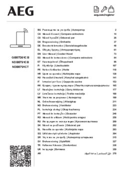 Gebruiksaanwijzing AEG afzuigkap wand mat zwart GB87D91CB