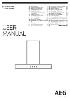 Gebruiksaanwijzing AEG afzuigkap wand rvs DBE0600M
