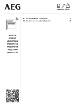 Gebruiksaanwijzing AEG combi stoomoven inbouw zwart TP8SB73FAB