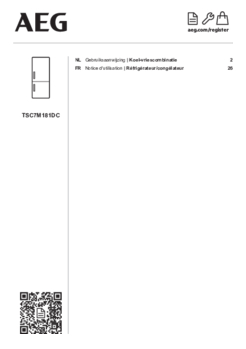 Gebruiksaanwijzing AEG koelkast inbouw TSC7M181DC