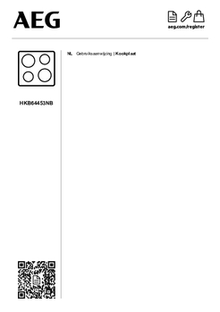 Gebruiksaanwijzing AEG kookplaat inbouw gas HKB64453NB
