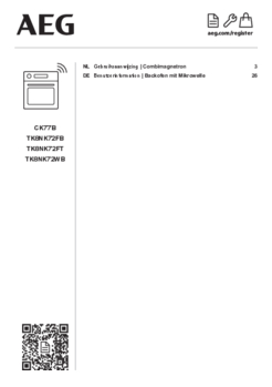 Gebruiksaanwijzing AEG oven inbouw mat zwart TK8NK72FT