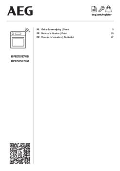 Gebruiksaanwijzing AEG oven inbouw rvs BPE535E70M