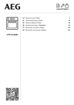 Gebruiksaanwijzing AEG oven inbouw rvs KPE742280M