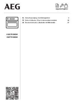 Gebruiksaanwijzing AEG oven met magnetron inbouw KME761080M