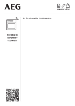 Gebruiksaanwijzing AEG oven met magnetron inbouw mat zwart TKK8N821T