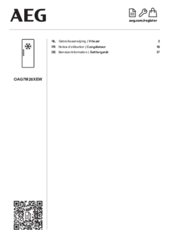 Gebruiksaanwijzing AEG vrieskast OAG7M28XEW