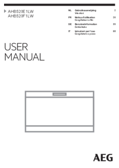 Gebruiksaanwijzing AEG vrieskist AHB520E1LW