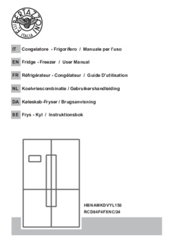 Gebruiksaanwijzing BERTAZZONI koelkast RCD84F4FXNC