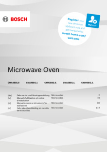 Gebruiksaanwijzing BOSCH combi magnetron inbouw CMA585GS1