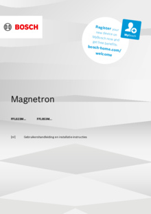 Gebruiksaanwijzing BOSCH magnetron rvs FFL023MS2
