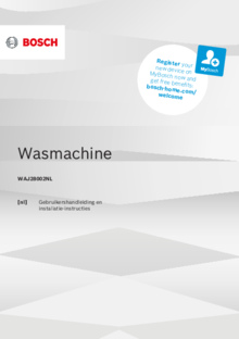 Gebruiksaanwijzing BOSCH wasmachine WAJ28002NL
