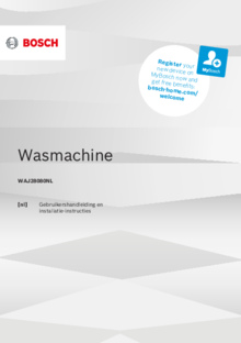 Gebruiksaanwijzing BOSCH wasmachine WAJ28080NL
