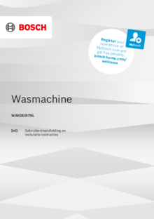 Gebruiksaanwijzing BOSCH wasmachine WAN28297NL