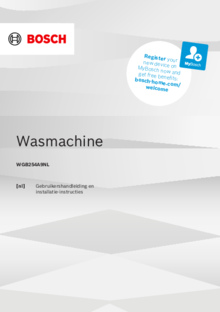 Gebruiksaanwijzing BOSCH wasmachine WGB254A9NL