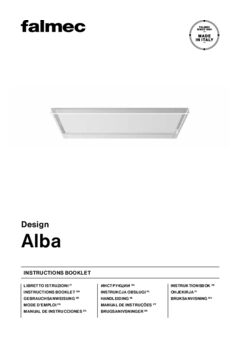 Gebruiksaanwijzing FALMEC afzuigkap plafond ALBA120W