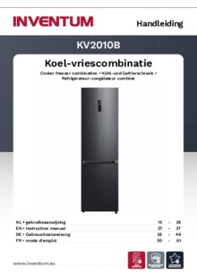 Gebruiksaanwijzing INVENTUM koelkast KV2010B