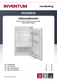 Gebruiksaanwijzing INVENTUM koelkast inbouw IKK0882S