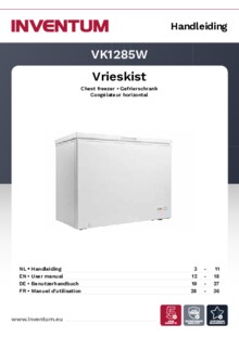 Gebruiksaanwijzing INVENTUM vrieskist VK1285W