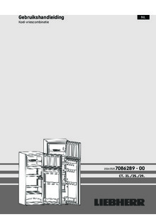 Gebruiksaanwijzing LIEBHERR koelkast CTELE 2931 26