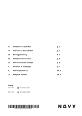 Gebruiksaanwijzing NOVY recirculatie startset 662400