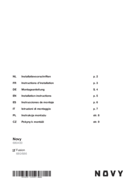 Gebruiksaanwijzing NOVY recirculatie startset 680400