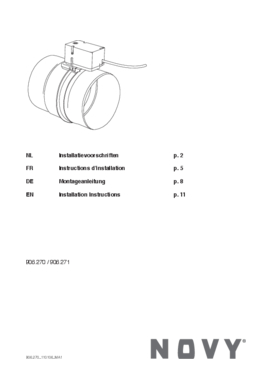 Gebruiksaanwijzing NOVY terugslagklep 906270