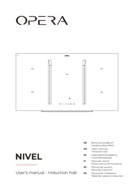 Gebruiksaanwijzing OPERA inductie kookplaat met afzuiging inbouw NIVEL 930