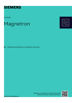 Gebruiksaanwijzing SIEMENS magnetron zwart FF020LMB2