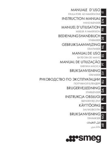 Gebruiksaanwijzing SMEG staafmixer HBF03RDEU