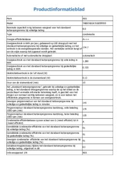 Instructie AEG droger warmtepomp TR86TRIER