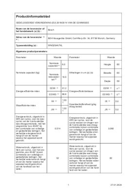 Instructie BOSCH was droogcombinatie WNG254A7NL