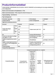 Instructie ETNA side by side koelkast blacksteel AKV879IZWA