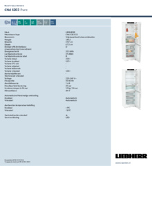 Instructie LIEBHERR koelkast CNd 5203 22