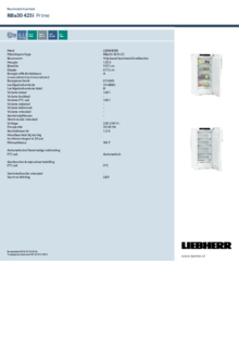 Instructie LIEBHERR koelkast RBa30 425i 22