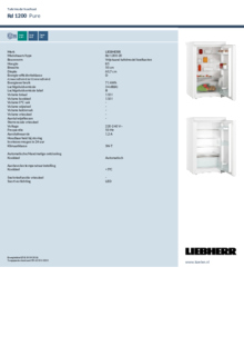 Instructie LIEBHERR koelkast Rd 1200 20