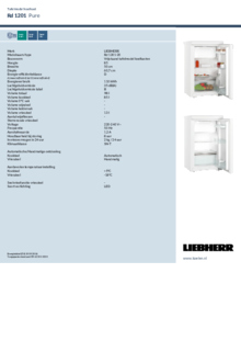 Instructie LIEBHERR koelkast Rd 1201 20