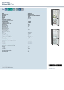 Instructie LIEBHERR koelkast blacksteel CBNbda 5223 22