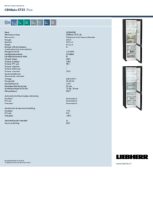 Instructie LIEBHERR koelkast blacksteel CBNbda 5723 20