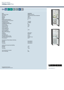 Instructie LIEBHERR koelkast blacksteel CBNbda 572i 22