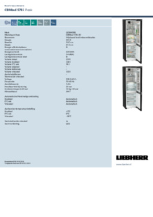 Instructie LIEBHERR koelkast blacksteel CBNbsd 578i 20